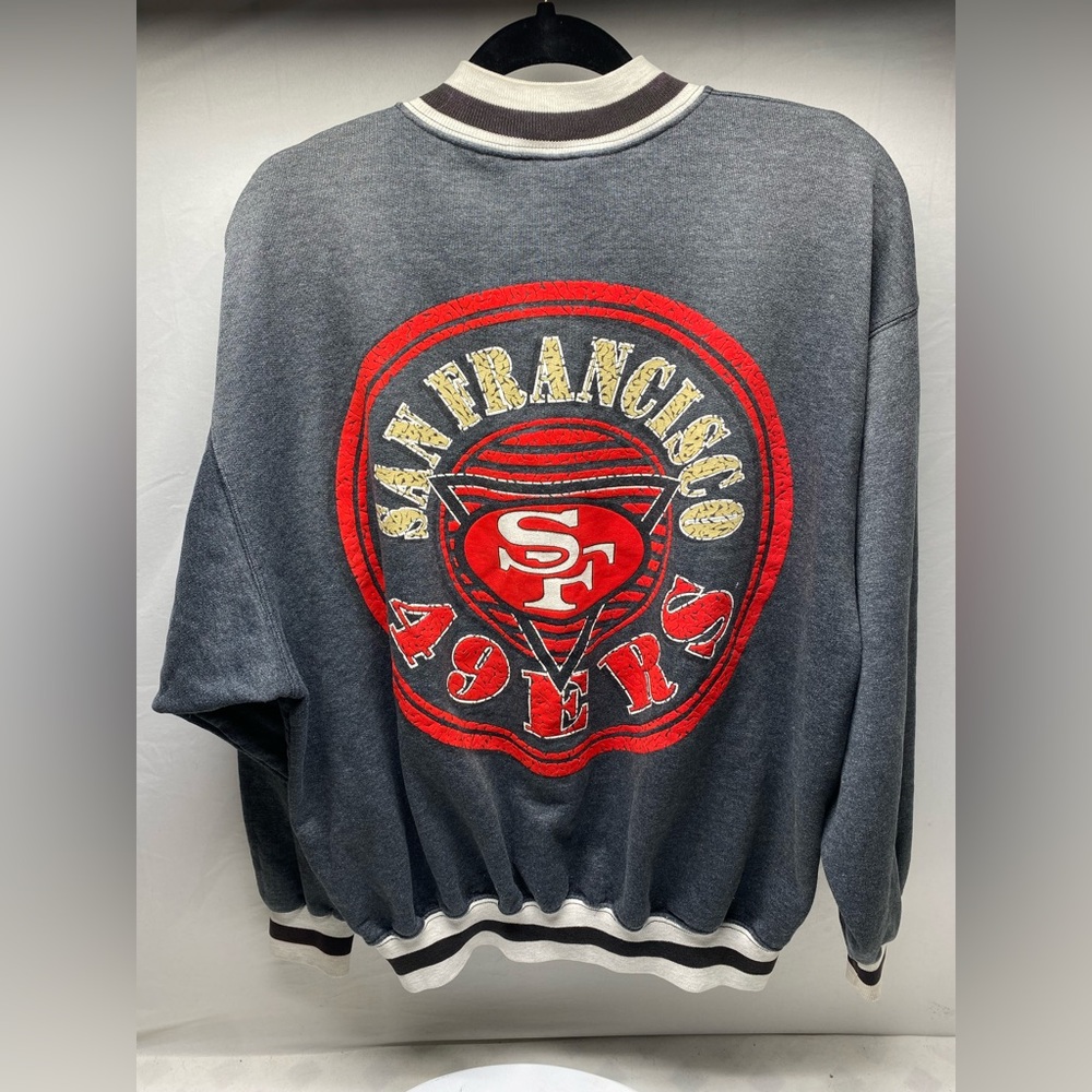 VTG 90s San Francisco 49ers Varsity Jacket NFL Retro Logo “Team Rated” Vintage